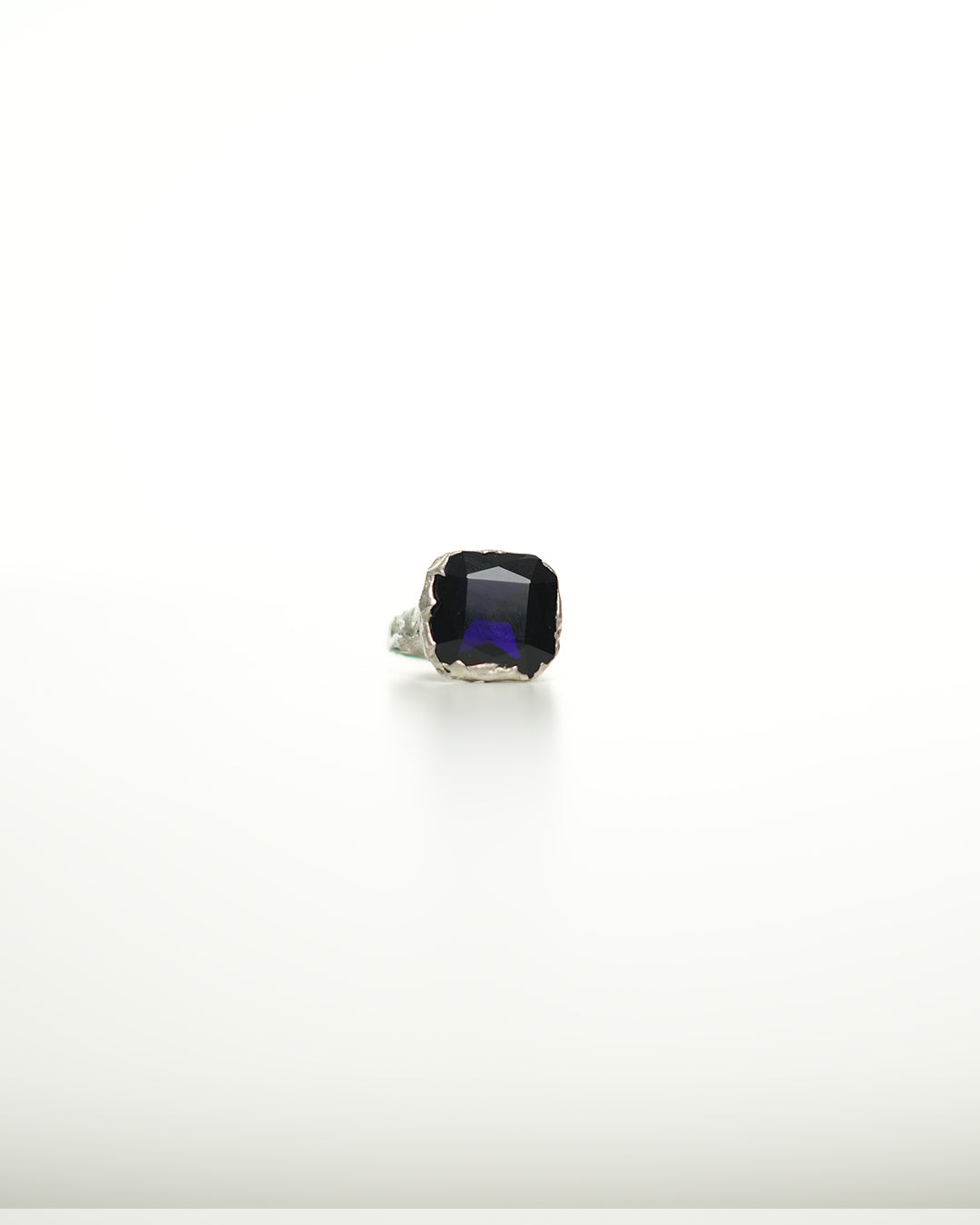 Anello Pietra Blu Quadrata