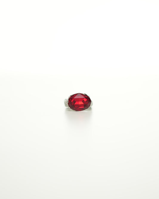 Anello Pietra Rossa Ovale